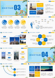 动感完整旅行环球旅游出行游玩旅行社ppt模板下载 熊猫办公